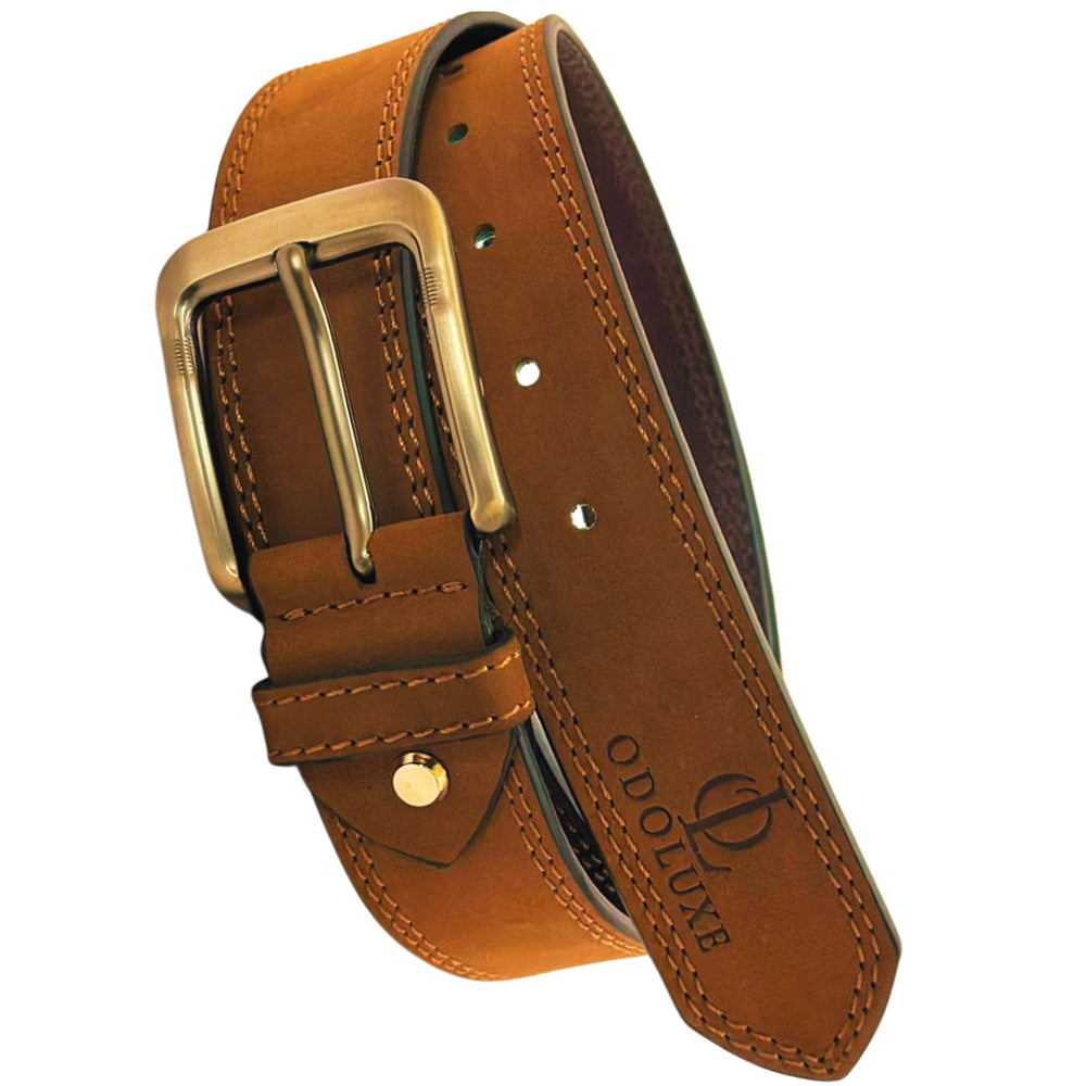 Men’s Nubuck Leather Belt for Formal & Casual Wear | Soft Matte Finish | Made in India