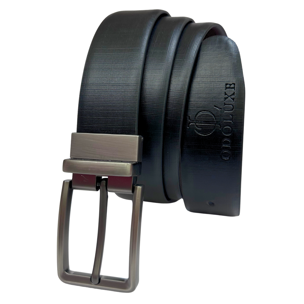 ODOLUXE Reversible Leather Belt (Black & Brown)