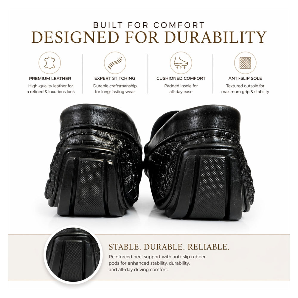 Premium Croc Texture Leather Loafers for Men | Double Monk Strap Slip-On Shoes | Formal & Casual Wear